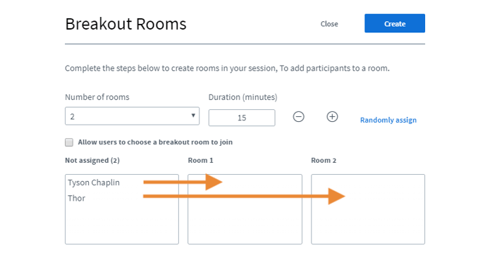 Assign to Breakout Rooms